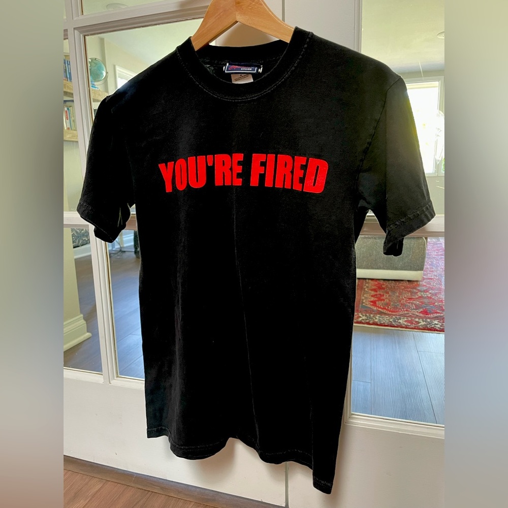 YOU’RE FIRED Apprentice t shirt black unisex